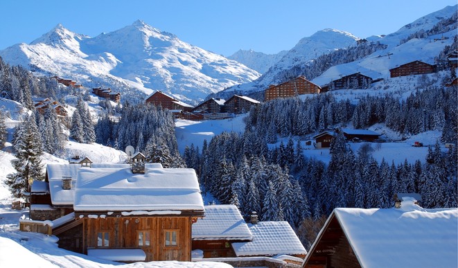 Méribel Mottaret depuis le hameau de la Petite Rosière - © Savoie Mont Blanc / Gouedard