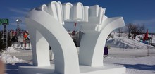 Sculpture sur Neige - L'arche du temps - © Pascal Veuillet