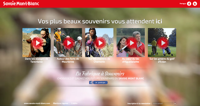 Page d'accueil du site de campagne - 